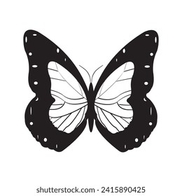 butterfly vector illustration. butterfly isolated vector on white background.