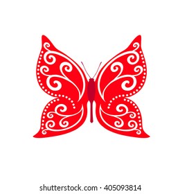 Butterfly vector illustration, isolated on white background