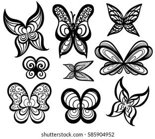 Butterfly vector illustration isolated on white