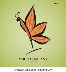 butterfly vector illustration, logo design, icon, vintage, cosmetic, cartoon drawing