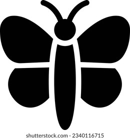 ilustración de vectores de mariposa en un fondo transparente.Símbolos de calidad premium.Icono de vector glifos para el concepto y el diseño gráfico. 
