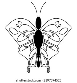Ilustración vectorial de mariposa para necesidades de recolección. Se puede usar para diseño y edición.