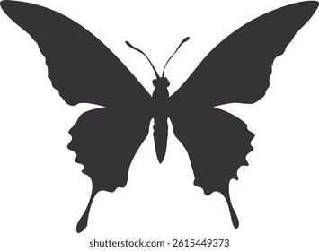 butterfly vector illustration, showcasing its beautiful wings and antenna, isolated on a white background