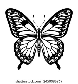     Ilustración vectorial de mariposa, diseño de silueta de Vector de mariposa