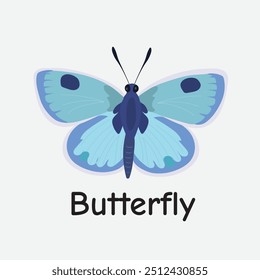 Schmetterling-Vektorgrafik: Frühling Natur Insekten Design