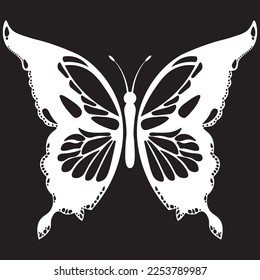 butterfly vector, illustration, symbol, on a black background