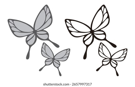 Ilustrações de vetor borboleta, materiais de fundo, materiais gráficos.
