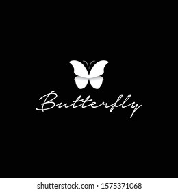 butterfly vector ilustration black and white