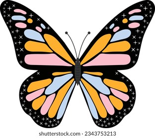 Imagen vectorial de mariposa o imagen clip