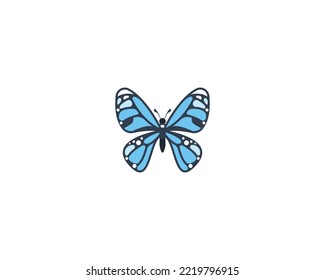 Butterfly vector isolated icon. Butterfly emoji illustration. Butterfly vector isolated emoticon