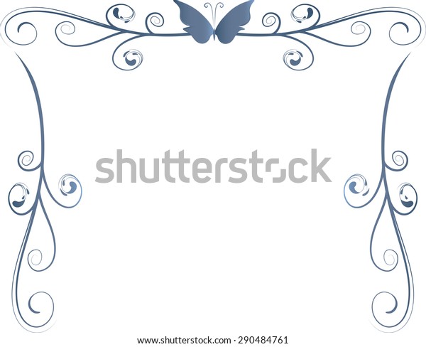 butterfly with vector line\
background