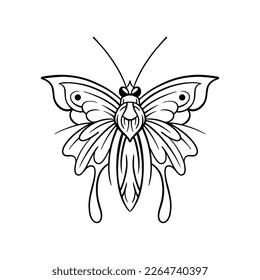 Butterfly vector line design animal