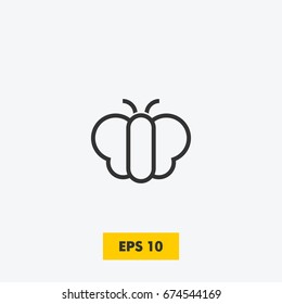 Butterfly vector line icon