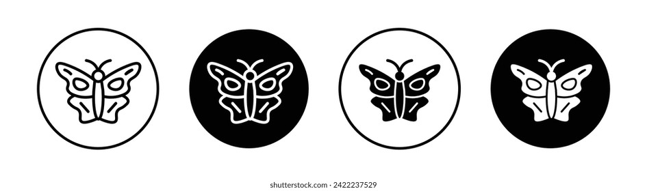 Butterfly Vector Line Icon Illustration.