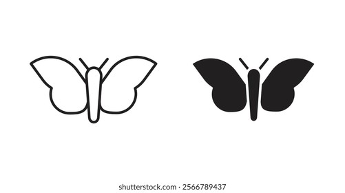 Butterfly vector line icon illustration
