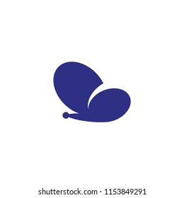 butterfly vector logo. blue butterfly vector logo. abstract blue butterfly