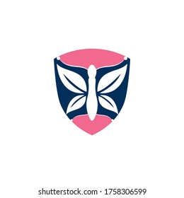 Butterfly vector logo design. Beauty salon vector logo creative illustration.