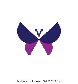 butterfly vector logo design illustration.