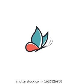 Butterfly vector logo design template.