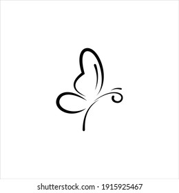 Butterfly vector logo design template.