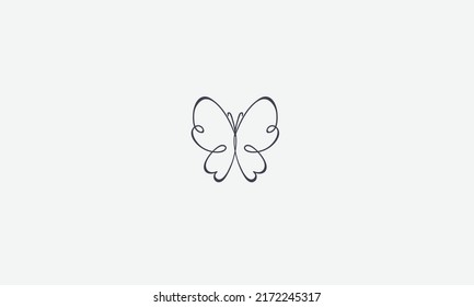 Plantilla de diseño del logotipo del vector de mariposa