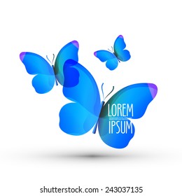 butterfly vector logo design template. insect or nature icon.