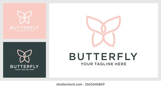 Plantilla de diseño de logotipo de Vector de mariposa