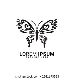Diseño del logotipo del vector de mariposa
