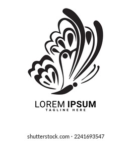 Diseño del logotipo del vector de mariposa