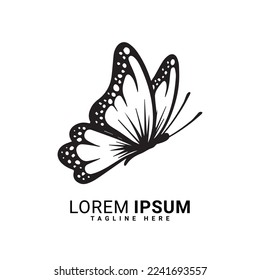 Diseño del logotipo del vector de mariposa