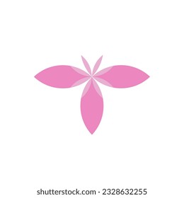 butterfly vector logo with leaf wings