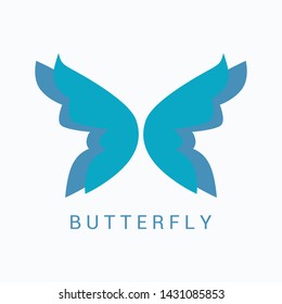 Butterfly vector logo template. Beauty salon - sign creative illustration. Human character. Abstract icon. Design element.