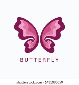 Butterfly vector logo template. Beauty salon - sign creative illustration. Human character. Abstract icon. Design element.