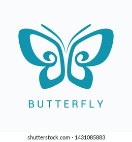 Butterfly vector logo template. Beauty salon - sign creative illustration. Human character. Abstract icon. Design element.