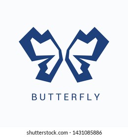 Butterfly vector logo template. Beauty salon - sign creative illustration. Human character. Abstract icon. Design element.