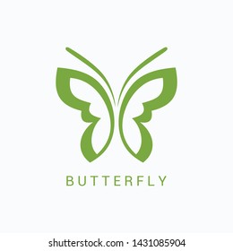 Butterfly vector logo template. Beauty salon - sign creative illustration. Human character. Abstract icon. Design element.