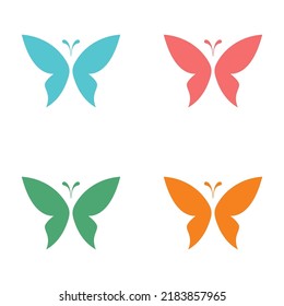 Plantilla de logotipo vectorial de mariposa Ilustración