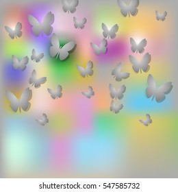 butterfly vector on colorful background