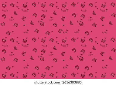 butterfly vector on pink background