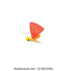 Butterfly vector on white background.