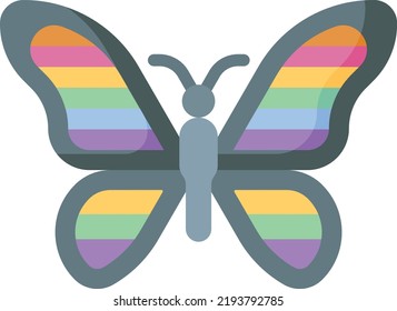 butterfly vector on white background. isolated Vector icon