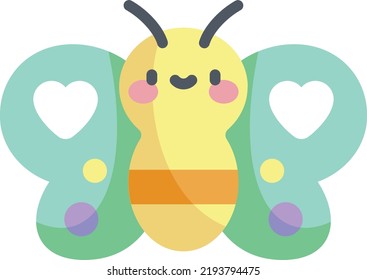 butterfly vector on white background. isolated Vector icon