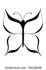 butterfly vector outline