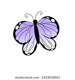 Color del Pastel de vectores de mariposa completo