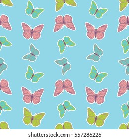 Butterfly vector patten. Can be used for wallpaper, pattern fills, textile, web page background, surface textures, Image for advertising booklets, banners, flyers.