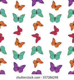 Butterfly vector patten. Can be used for wallpaper, pattern fills, textile, web page background, surface textures, Image for advertising booklets, banners, flyers.