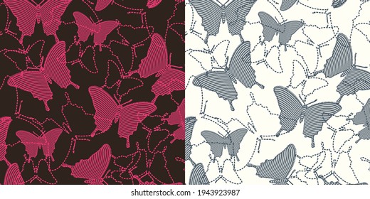 Butterfly vector  pattern background , for wrapping paper, greeting cards, posters, invitation