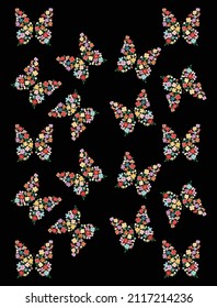 butterfly vector pattern colorful design 
