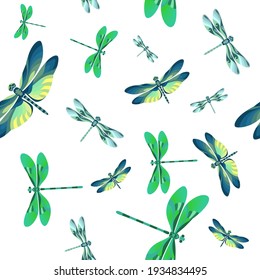 Butterfly Vector Pattern in Green Color