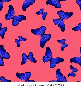 Butterfly vector pattern. Summer illustration.